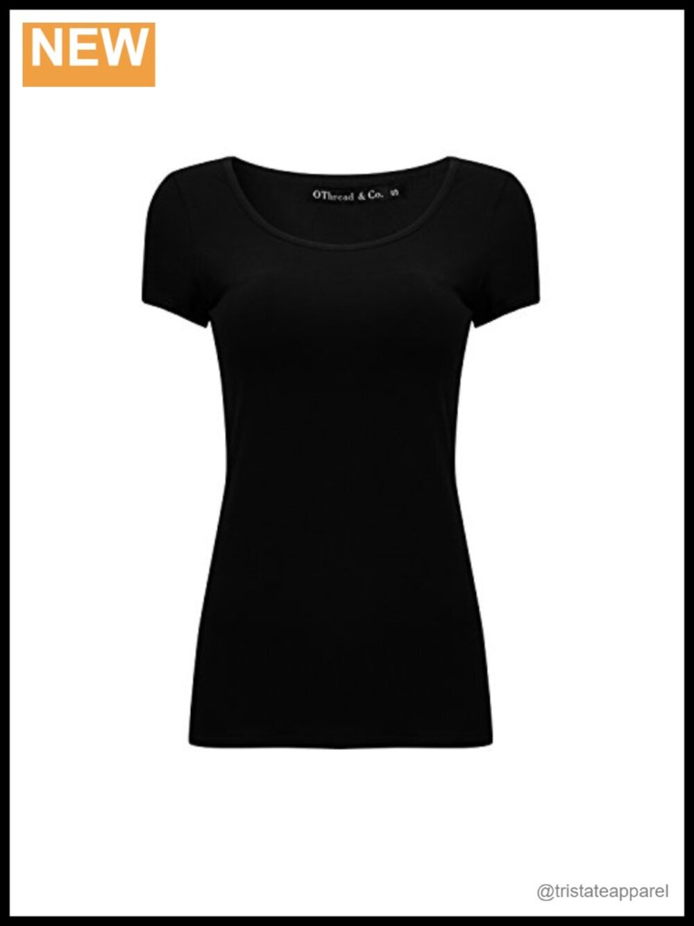 Women's Short Sleeve Scoop Neck Stretch T-Shirt Slim Fit Basic Layer Tee